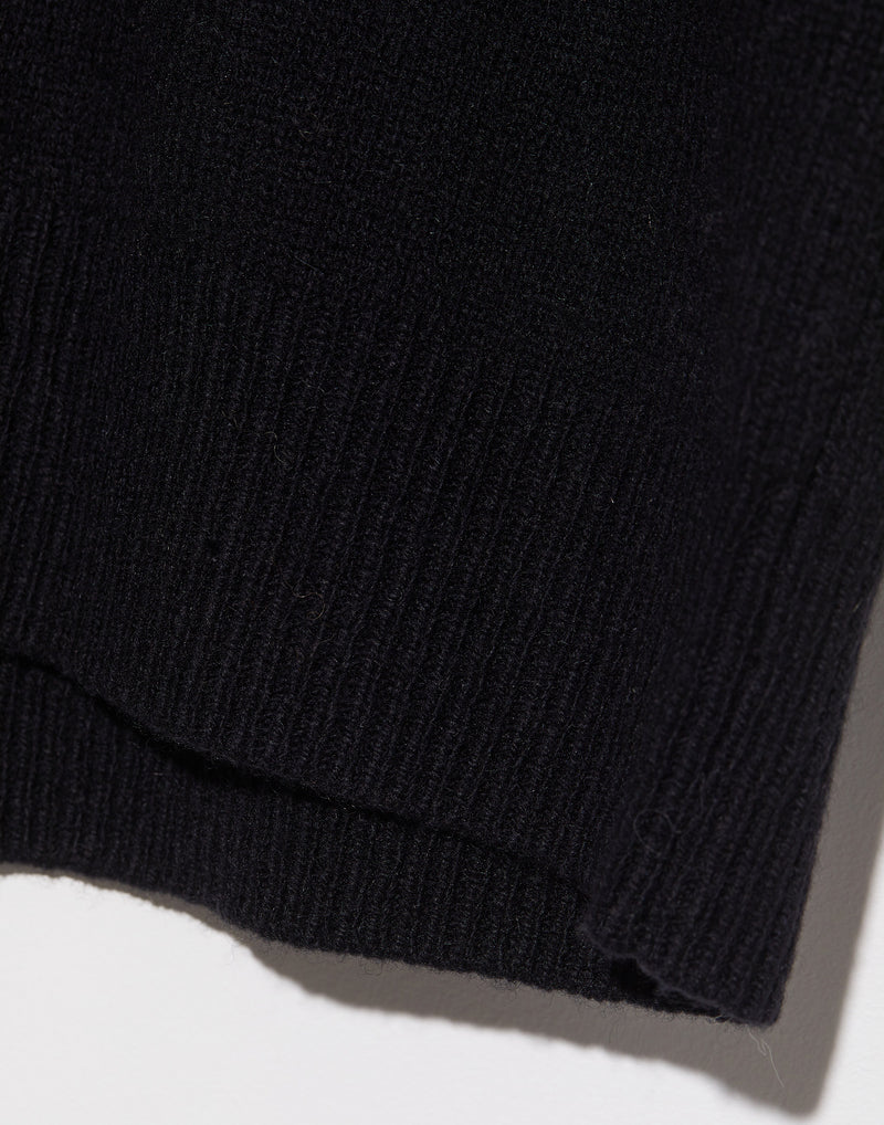Black Wool & Yak Unisex Pullover