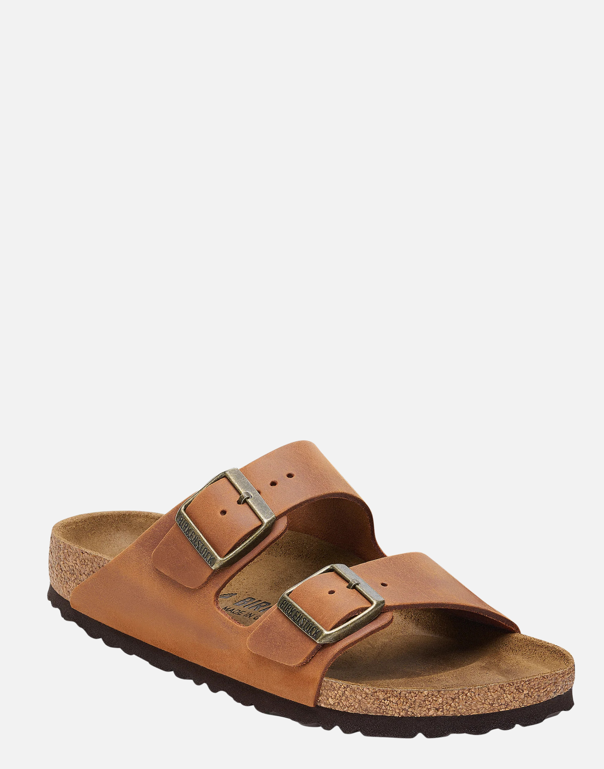 Regular Cognac Oiled Leather Arizona Sandals