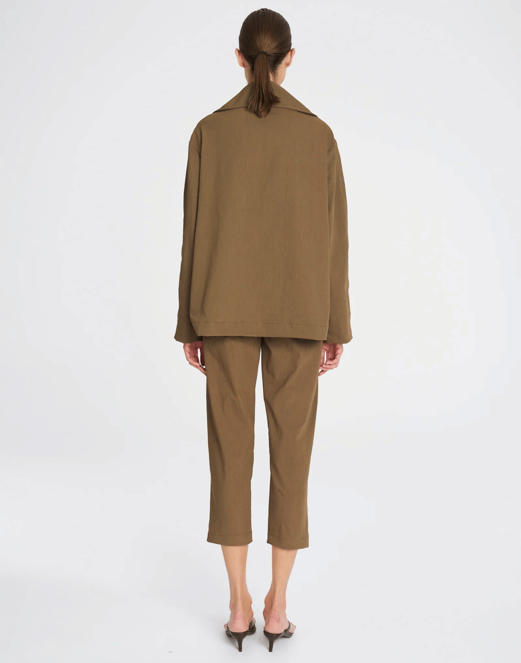 Tannin Stretch Twill Pea Jacket