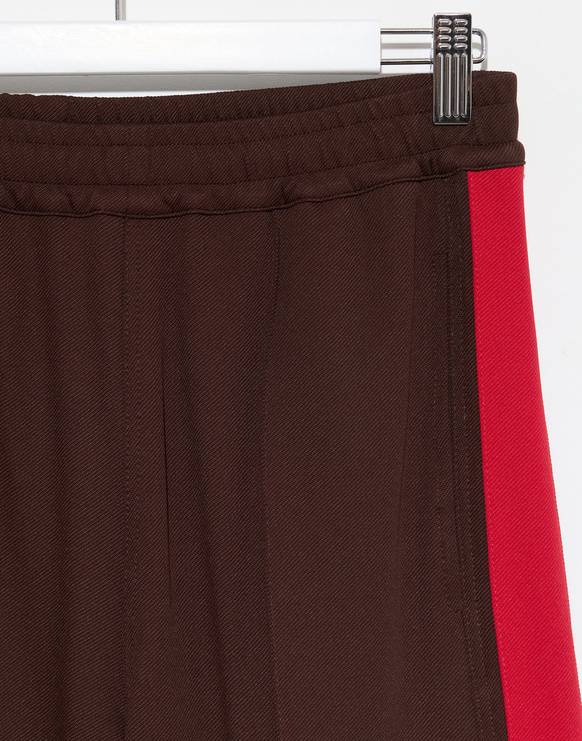 Carob & Red Twill Stripe Detail Pant