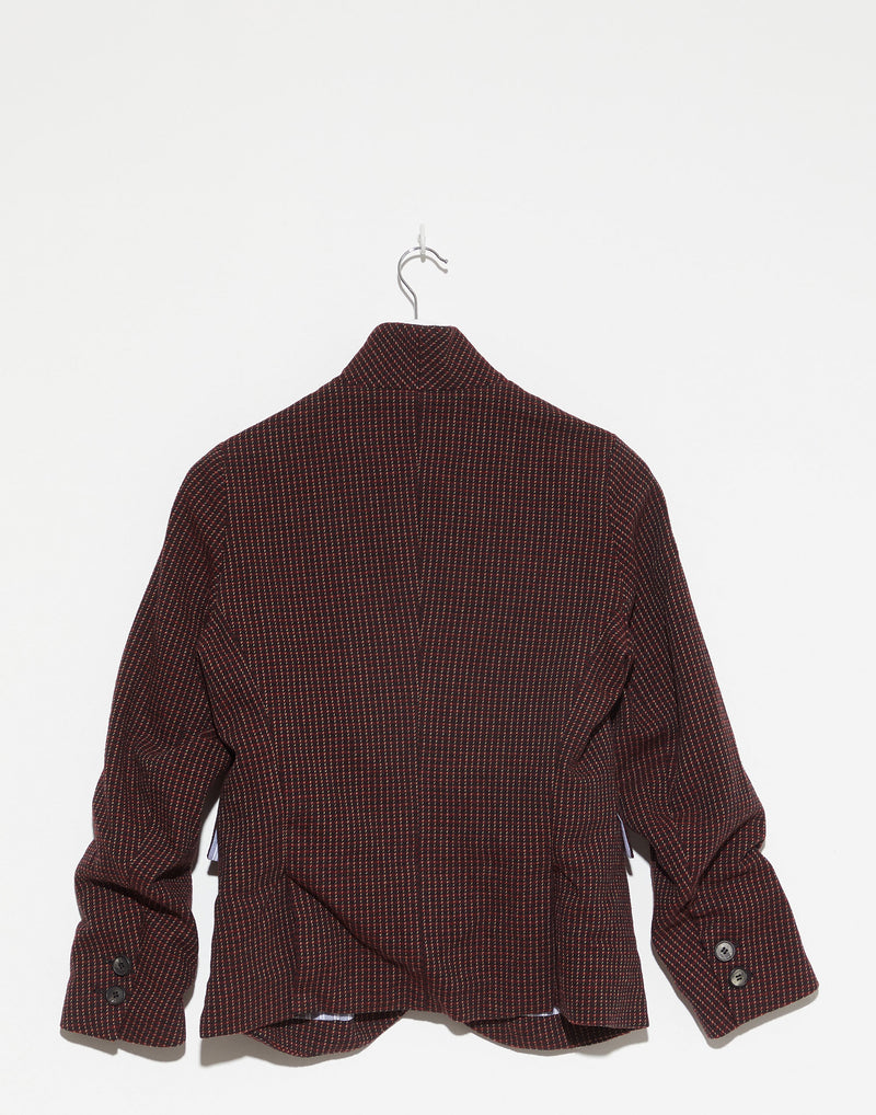 Red Check Wool Tyrol Jacket
