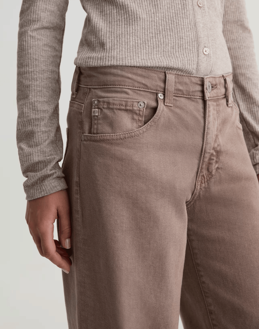 Sulfur Taupe Grey Low-Rise Adria Jeans