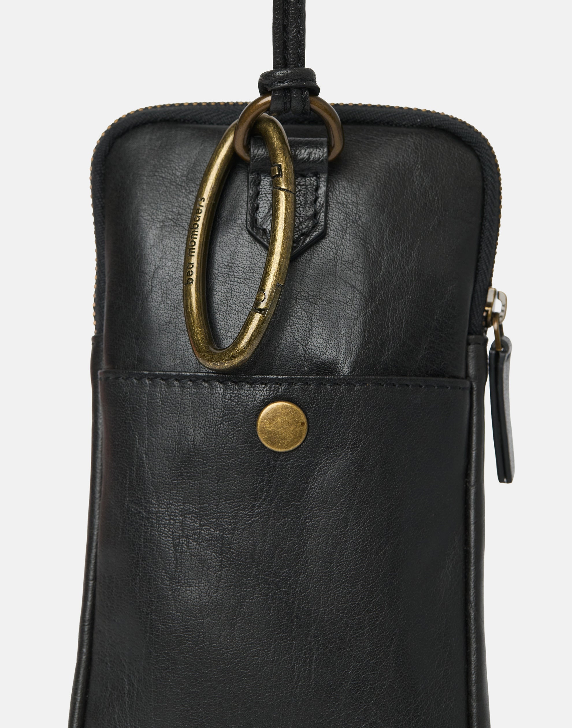 Black Leather Phone Pocket