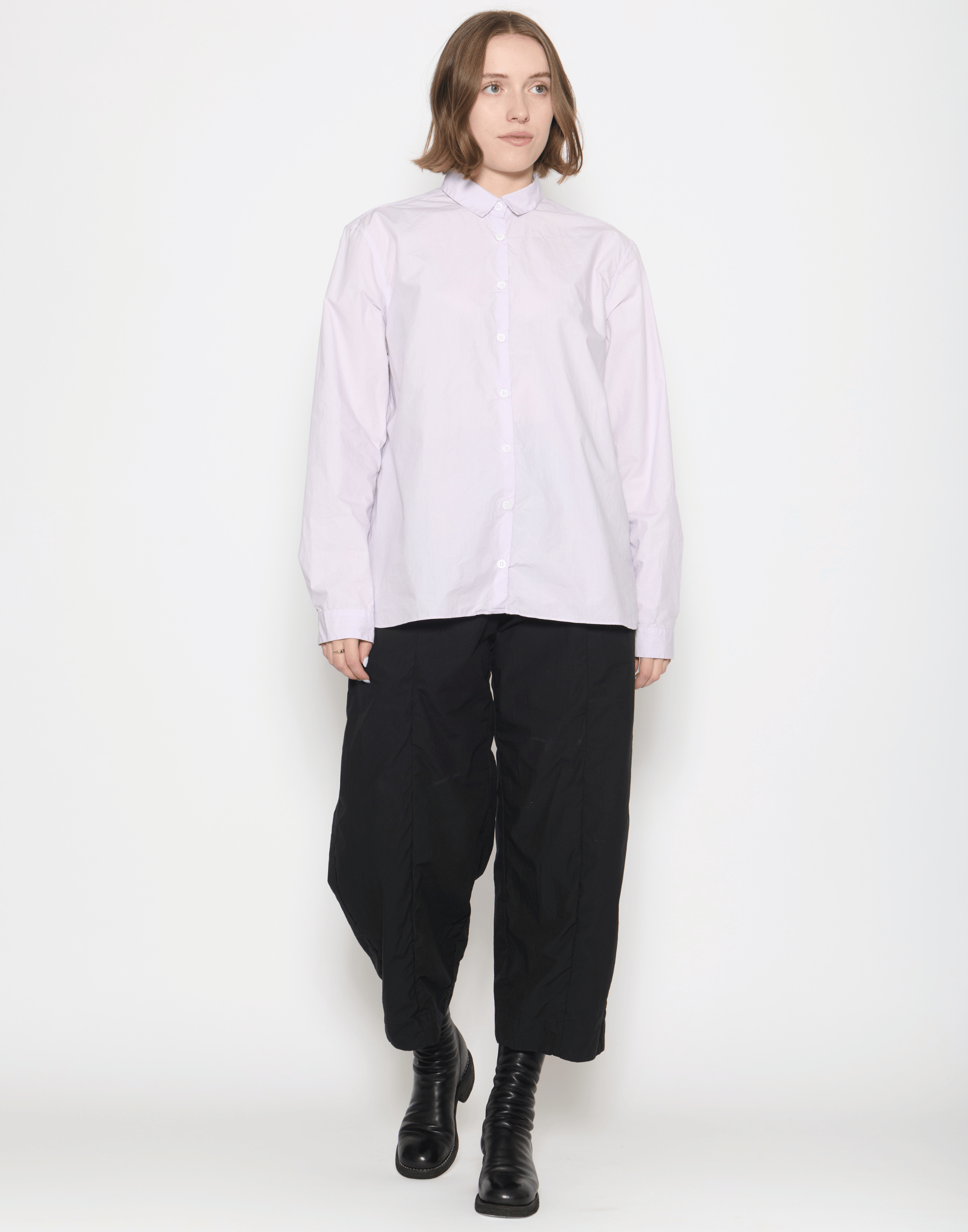 Peony Cotton Loose Tyrol Shirt