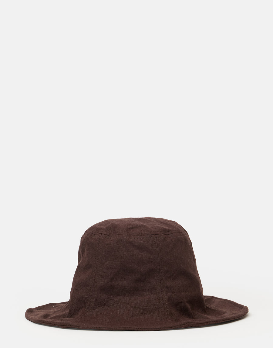 Chocolate Cotton & Linen Everyday Hat