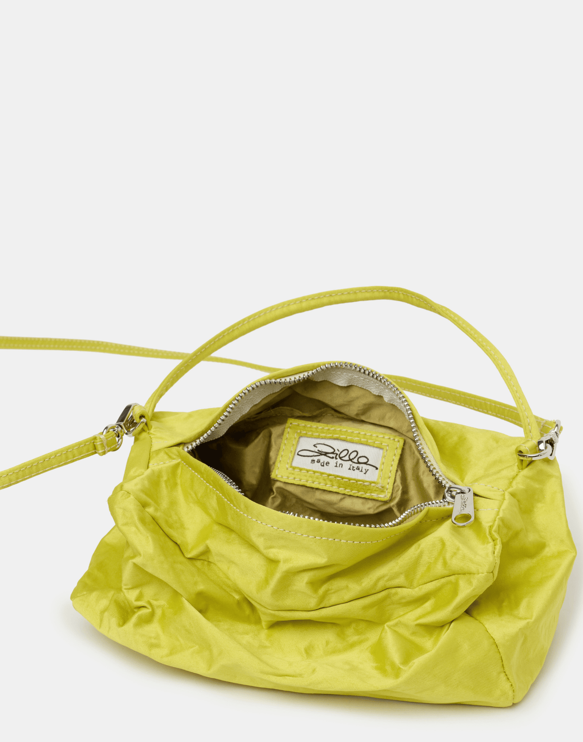 Lemon Satin & Metallic Foil Box Bag
