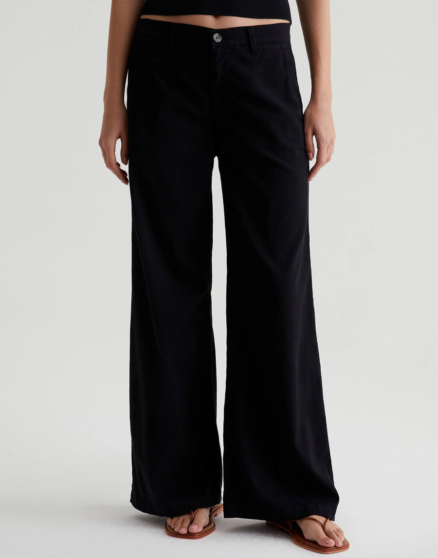 Super Black Wide Leg Caden Trousers