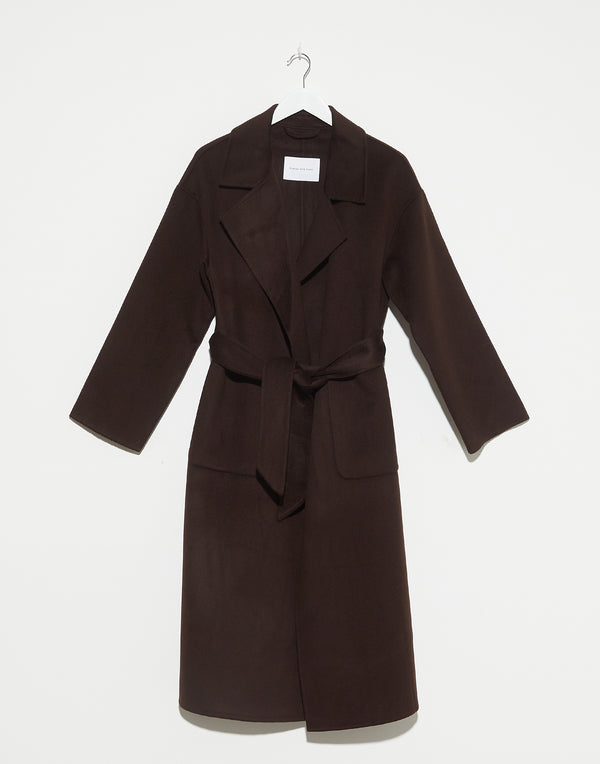 Chocolate Cashmere & Wool Camilla Coat