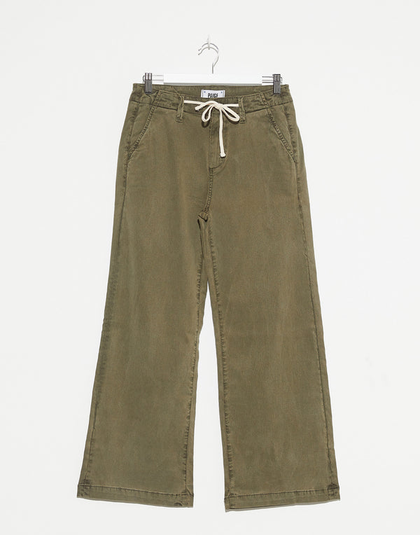 Vintage Ivy Green Carly Wide Leg Trousers