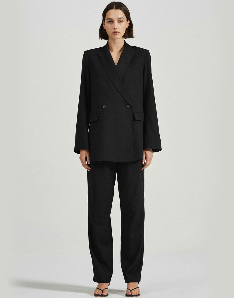 Black Wool Blend Clara Blazer