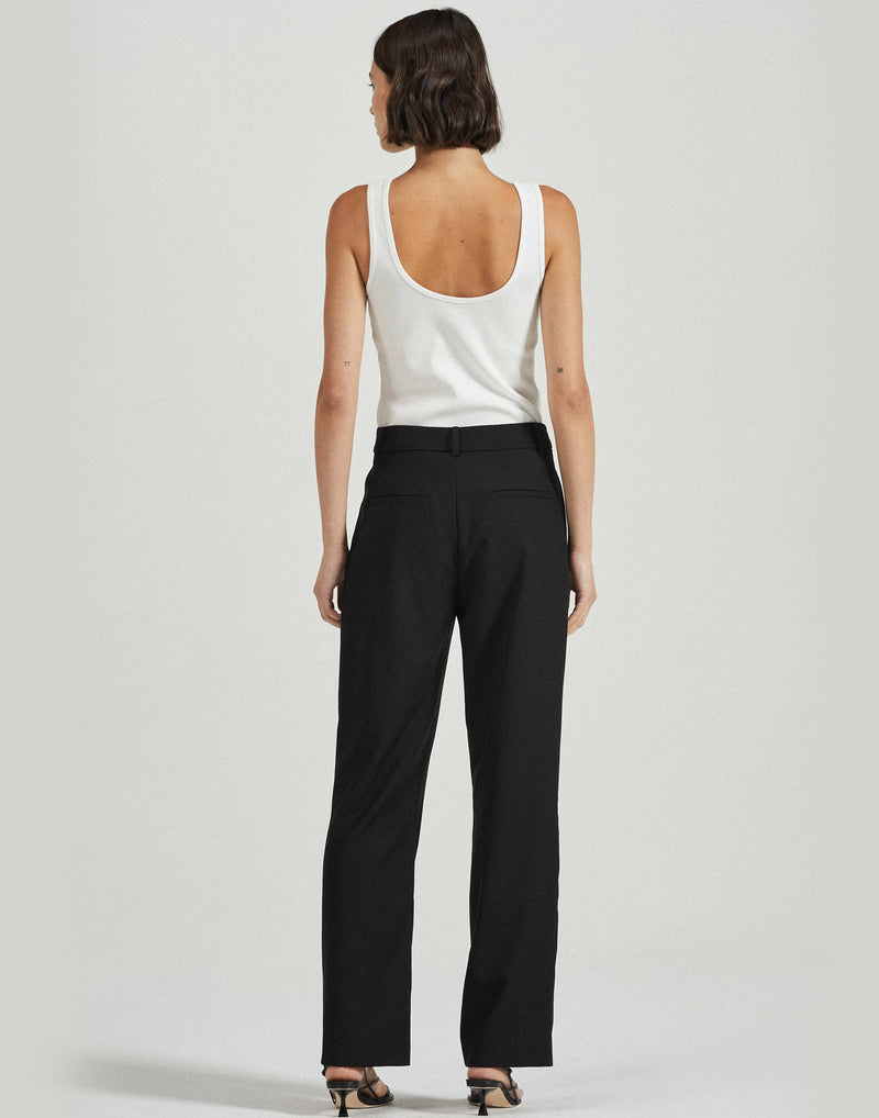 Black Wool Blend Clara Trousers