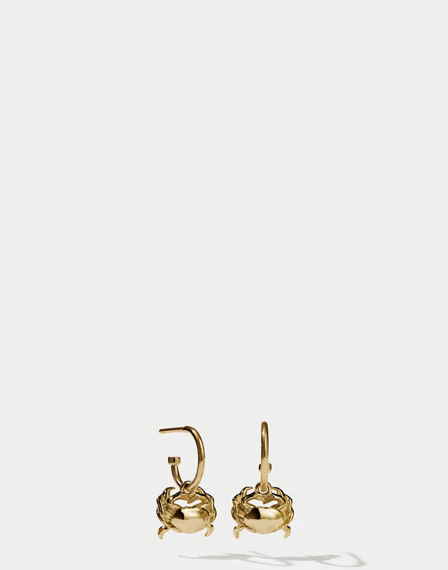 Gold Plated Crab Hoop Earrings