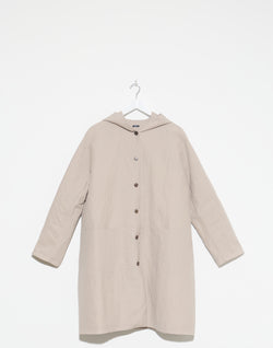Sand Virgin Wool Polyester Blend Coat