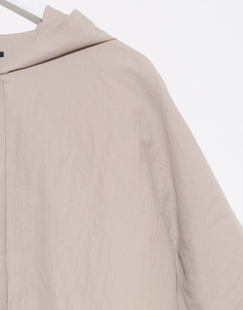 Sand Virgin Wool Polyester Blend Coat