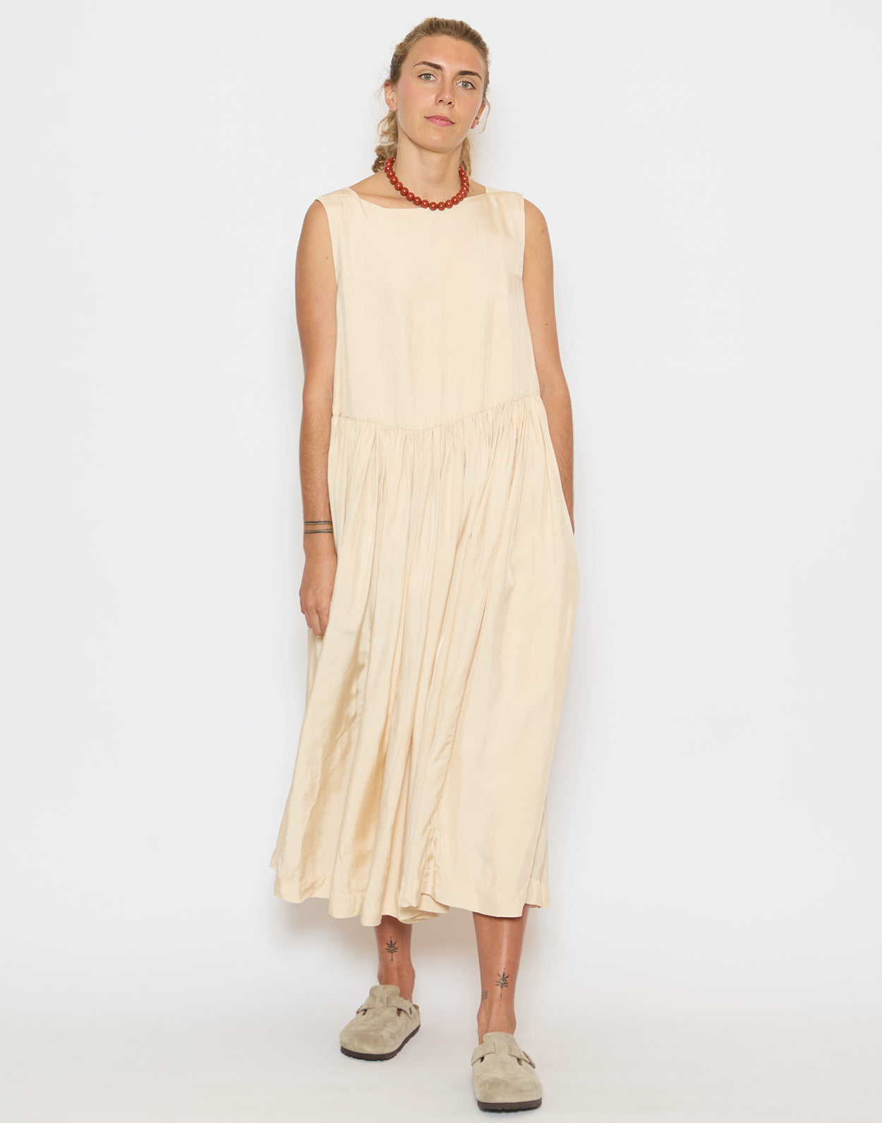 Cream Viscose Pomme Dress