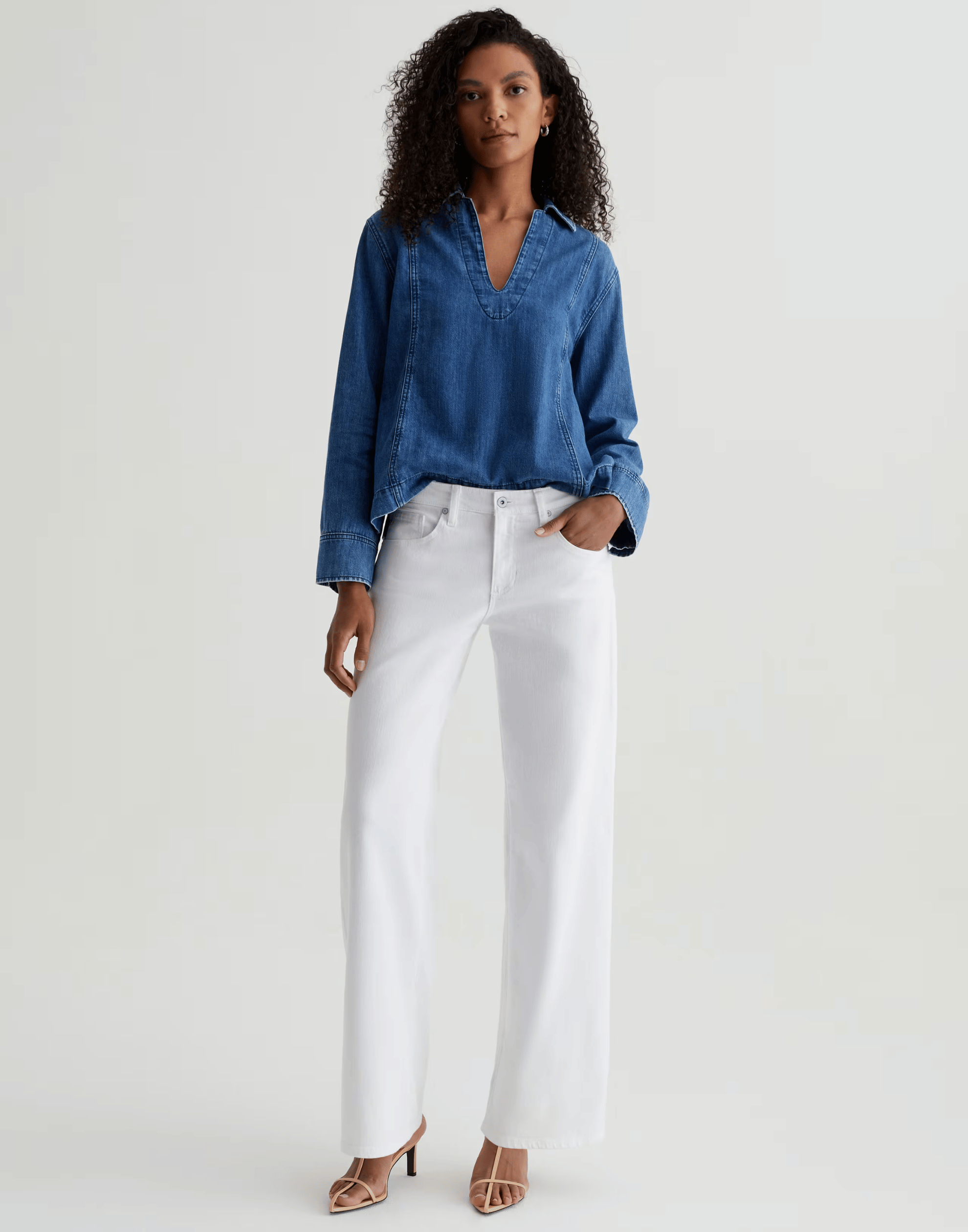 Gallery White Adria Low-Rise Jeans