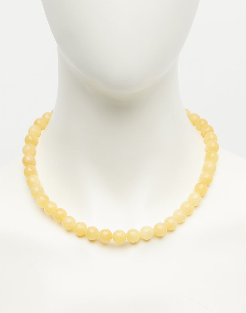 Yellow Calcite & Gold Daphne Necklace