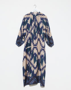 Geometric Print Silk Dress
