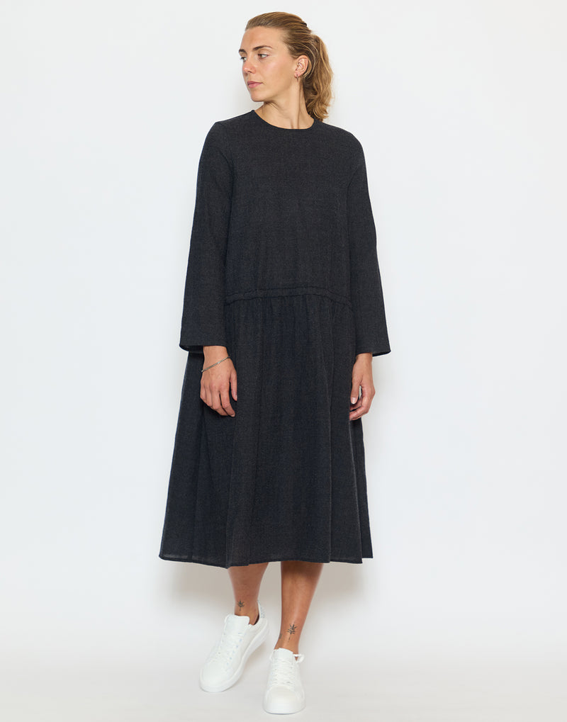 Anthracite Grey Wool Dress