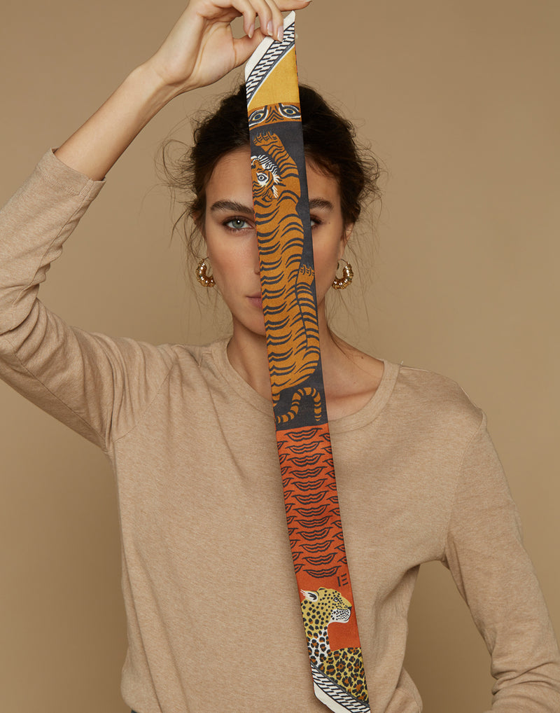 Orange Mantra Silk Tie