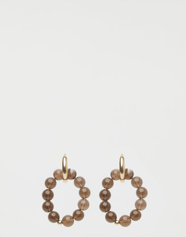 Smoky Quartz & Gold Eli Earrings