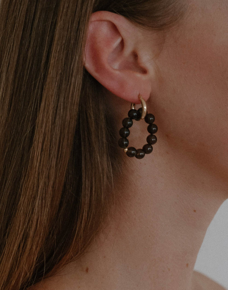 Smoky Quartz & Gold Eli Earrings