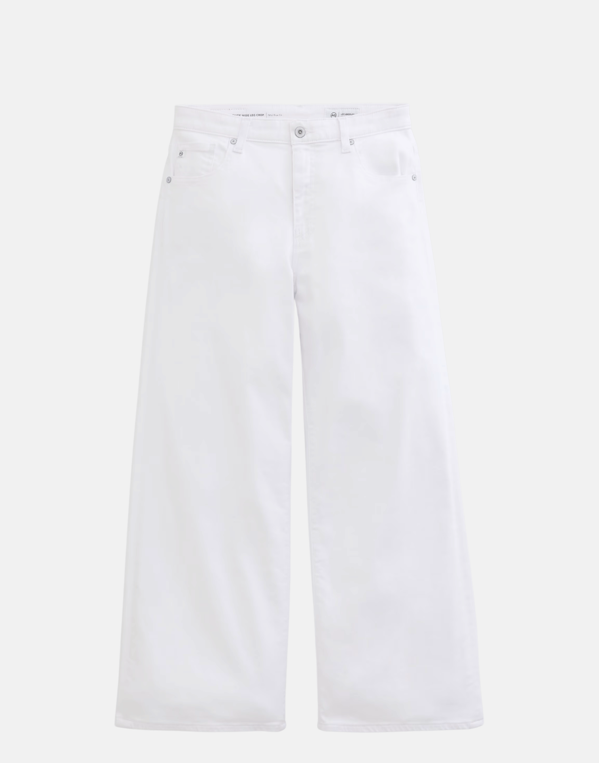 Gallery White Saige Wide Leg Crop Jeans