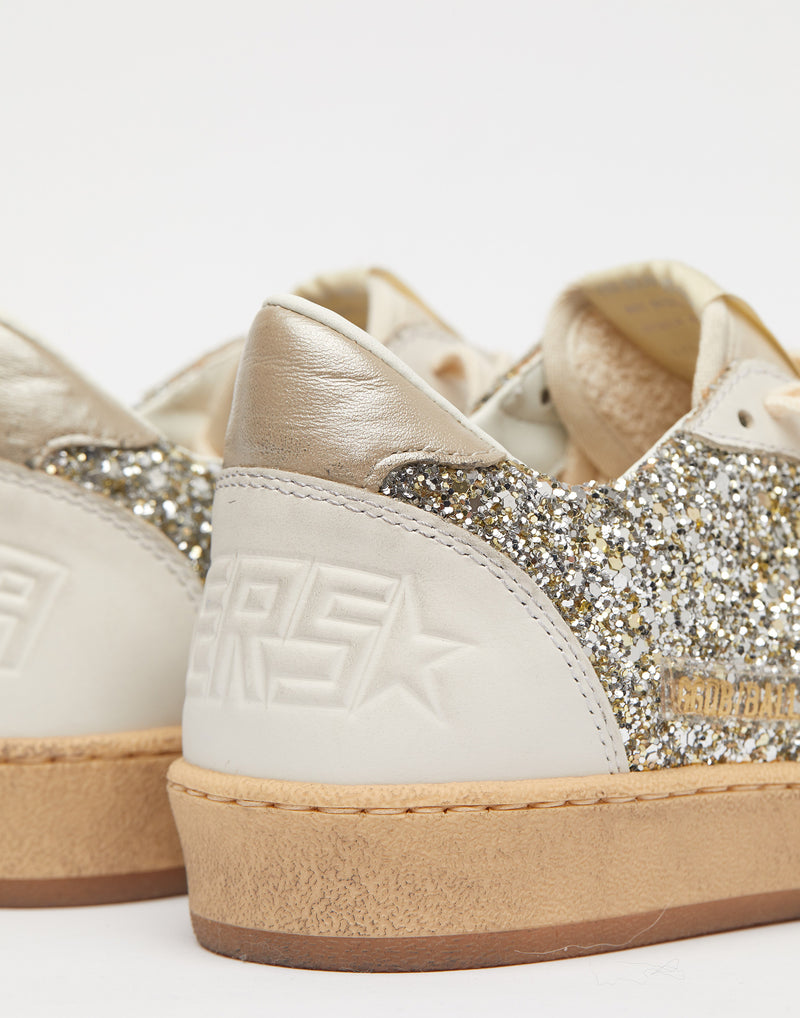Platinum Glitter Ball Star Sneakers