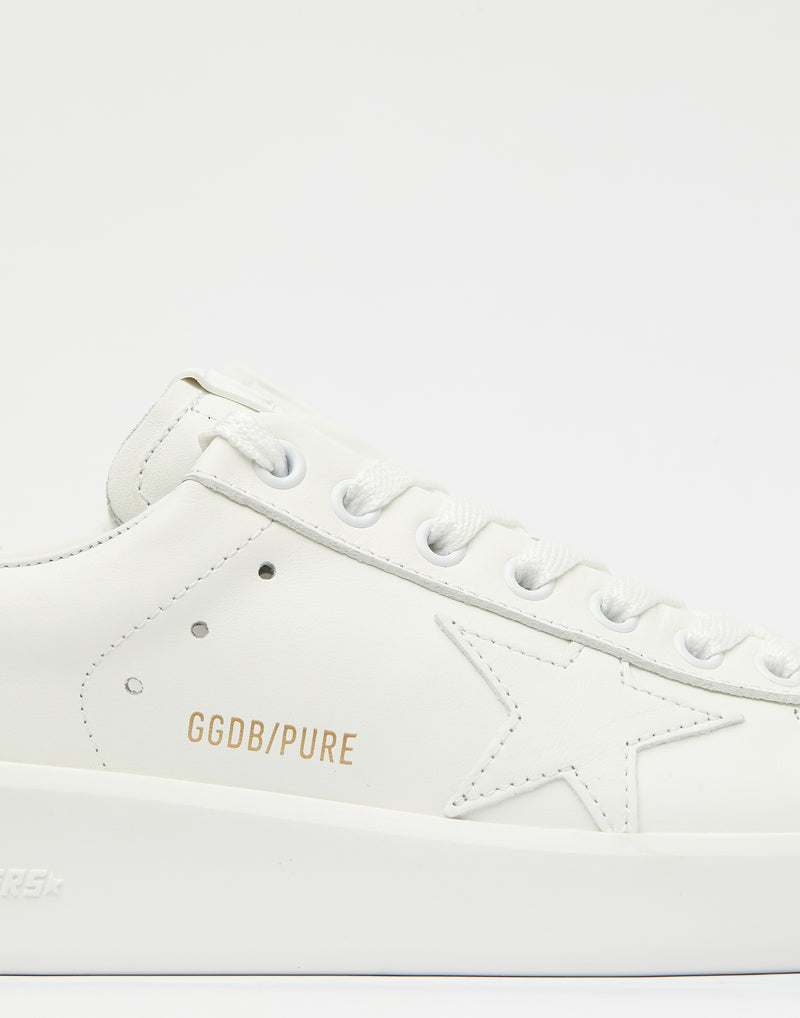 White & Silver Glitter Pure Star Sneakers
