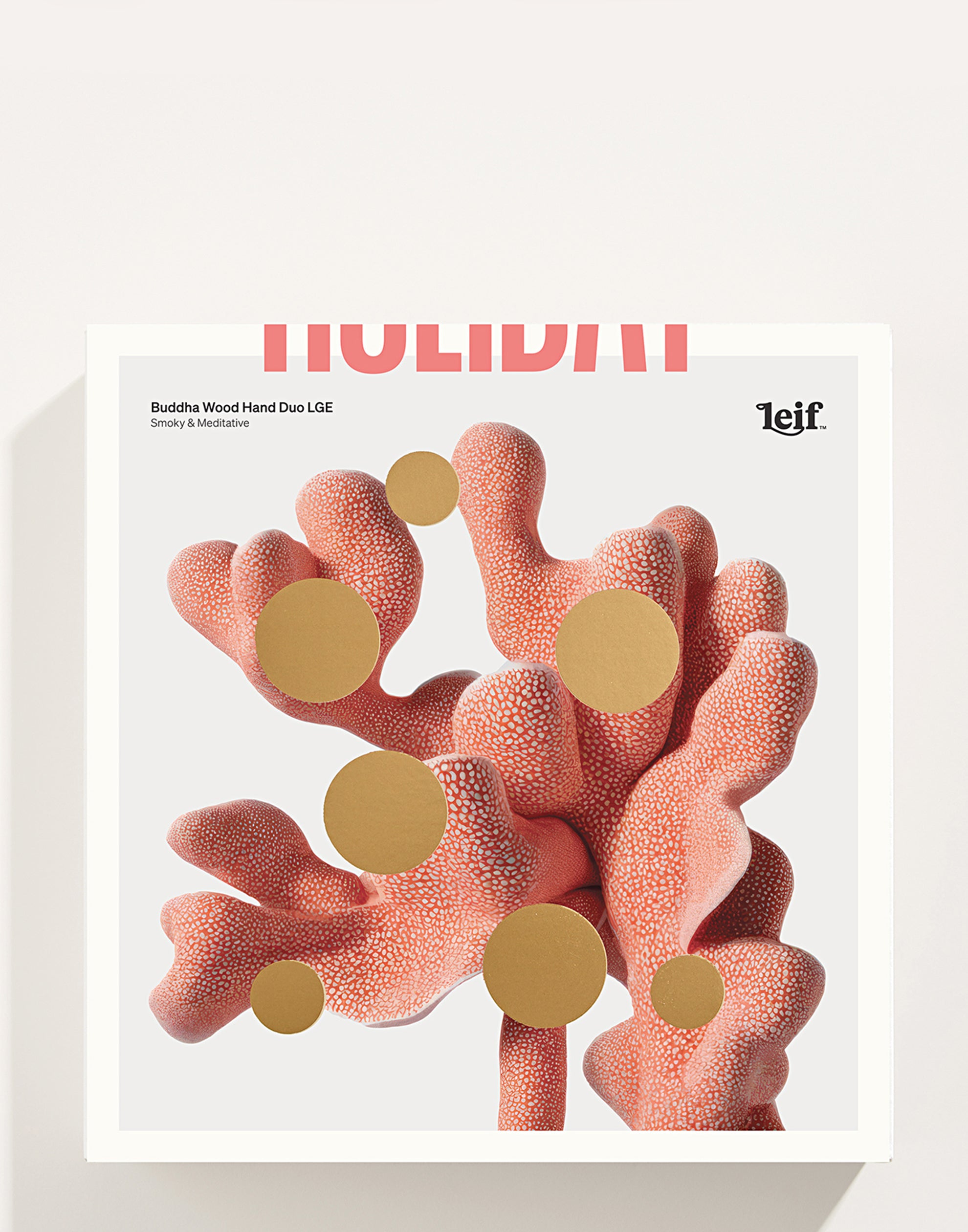 Large Holiday Buddha Wood Hand Duo