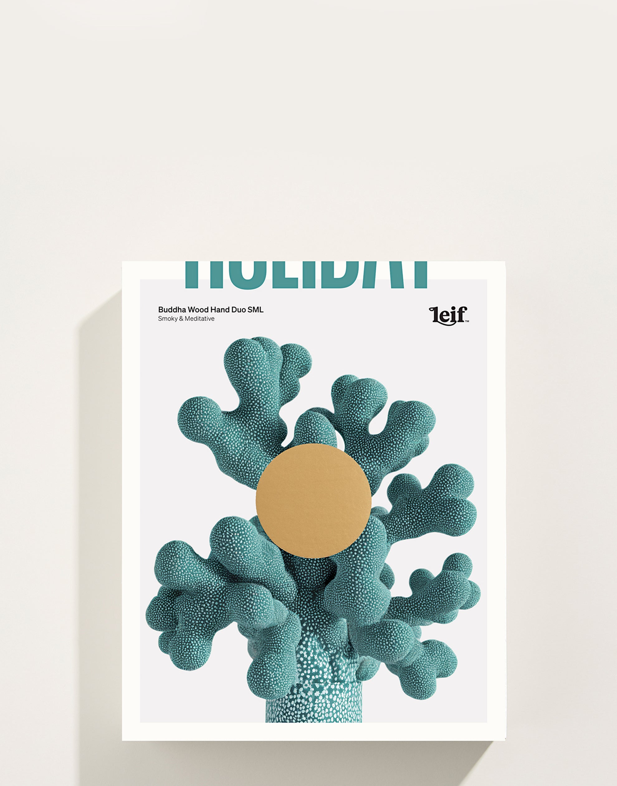 Small Holiday Buddha Wood Hand Duo