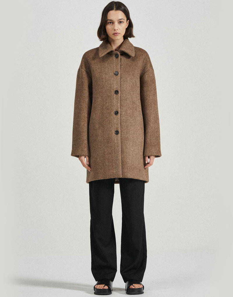 Chestnut Marle Wool & Alpaca Joseph Coat