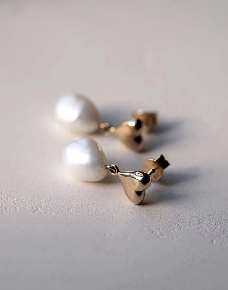 Sterling Silver Mini Camille Pearl Earrings