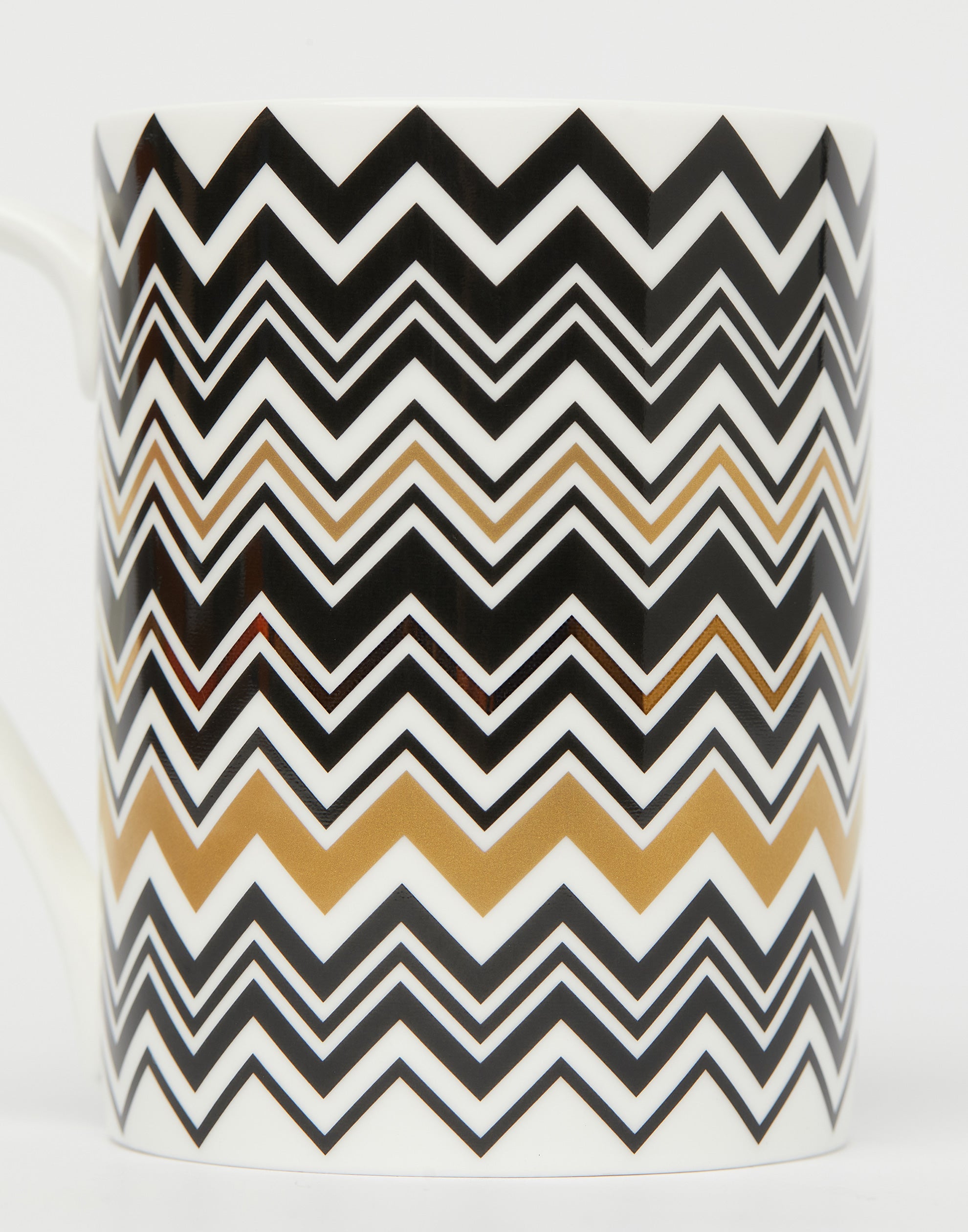 Gold Zig Zag Porcelain Mug