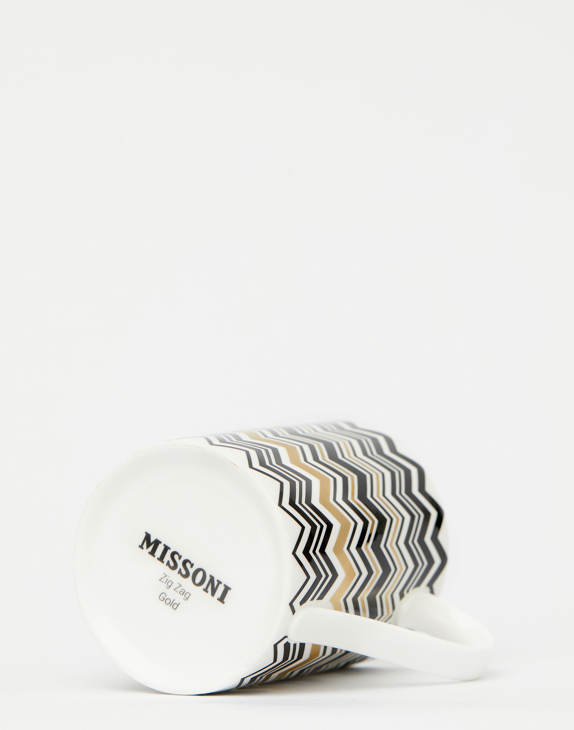 Gold Zig Zag Porcelain Mug