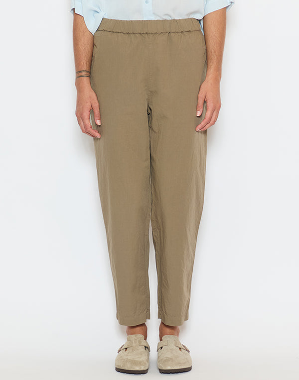 Olive Cotton & Linen Fabi Italian Pants