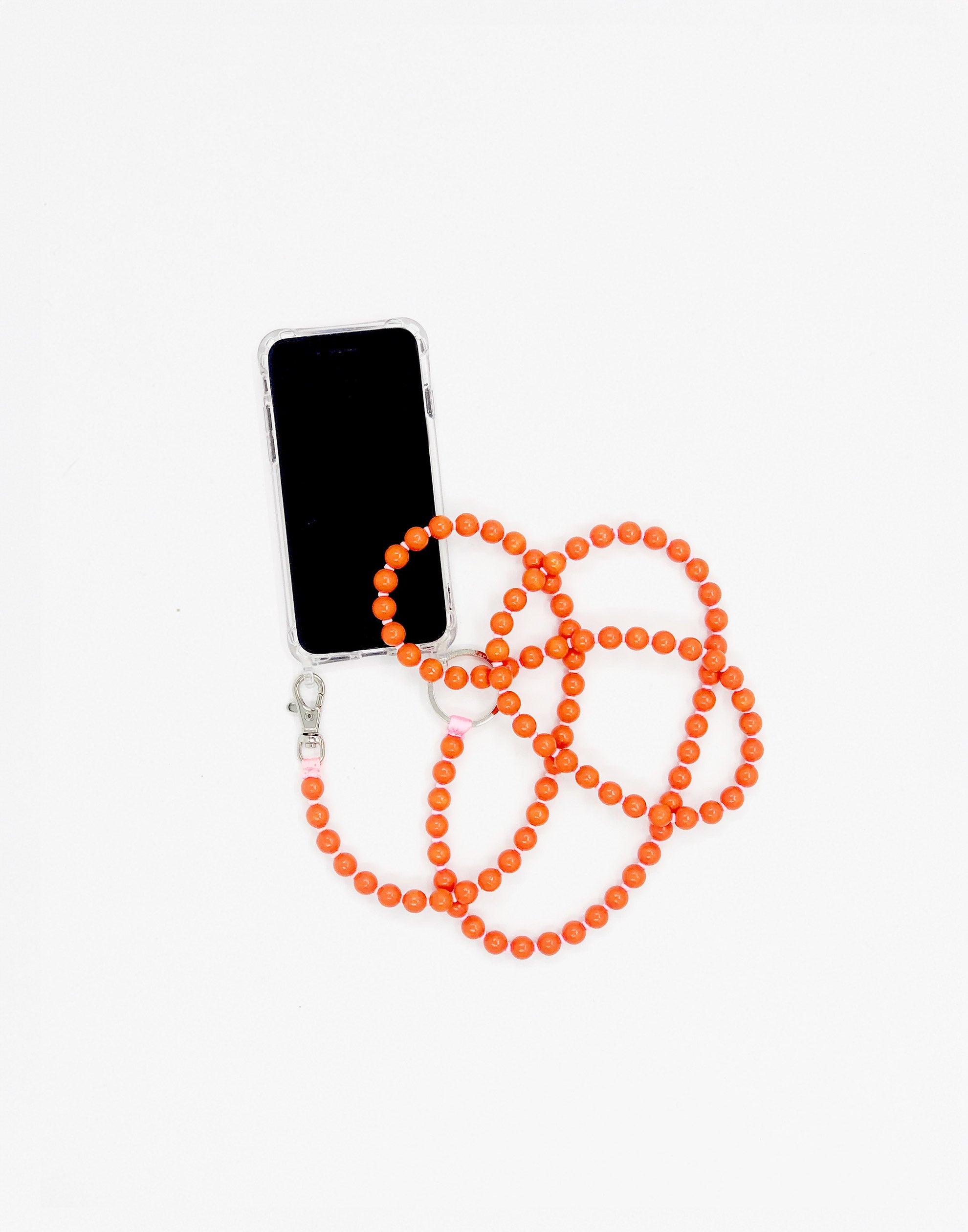 Orange Rose Phone Necklace