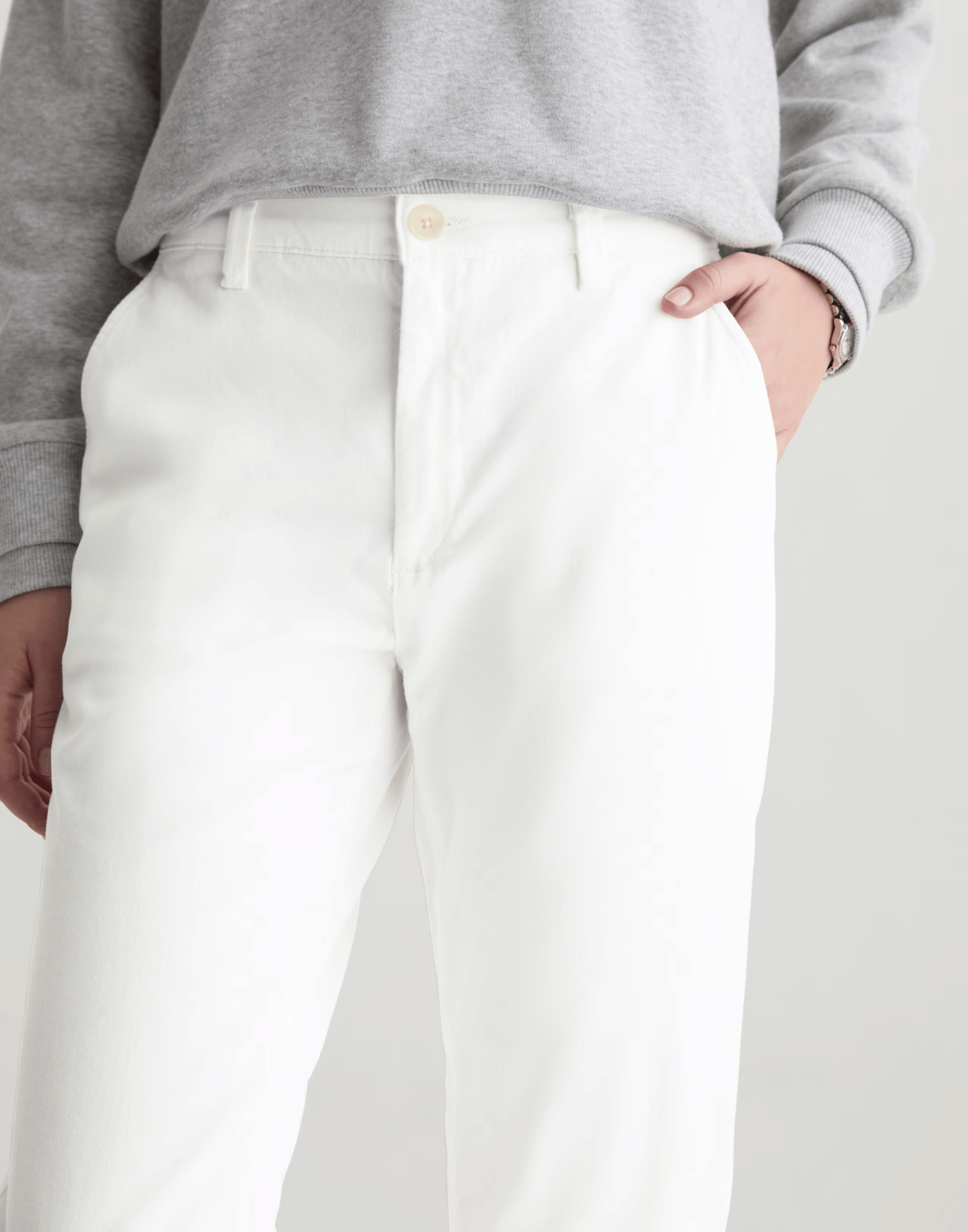 White Caden Trousers