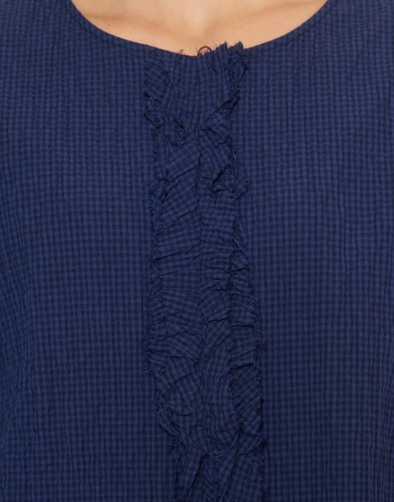 Blue Night Cotton Elastin Blend Shirt