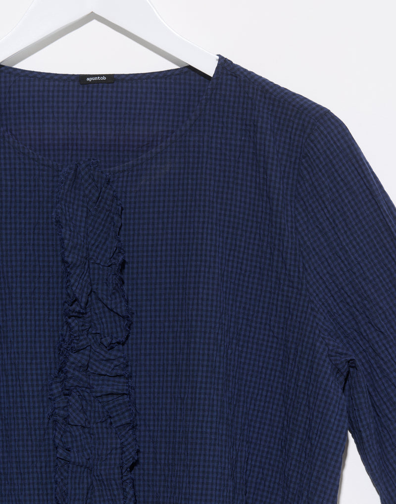 Blue Night Cotton Elastin Blend Shirt
