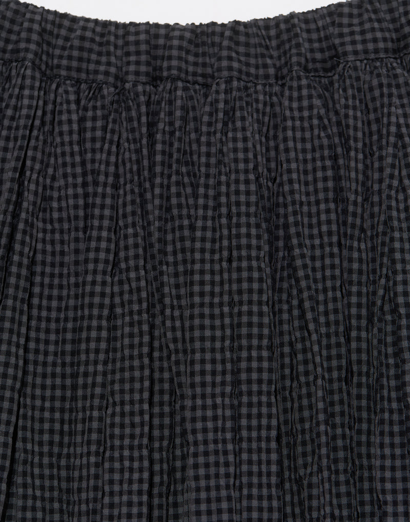 Asphalt Grey Black Cotton Blend Skirt