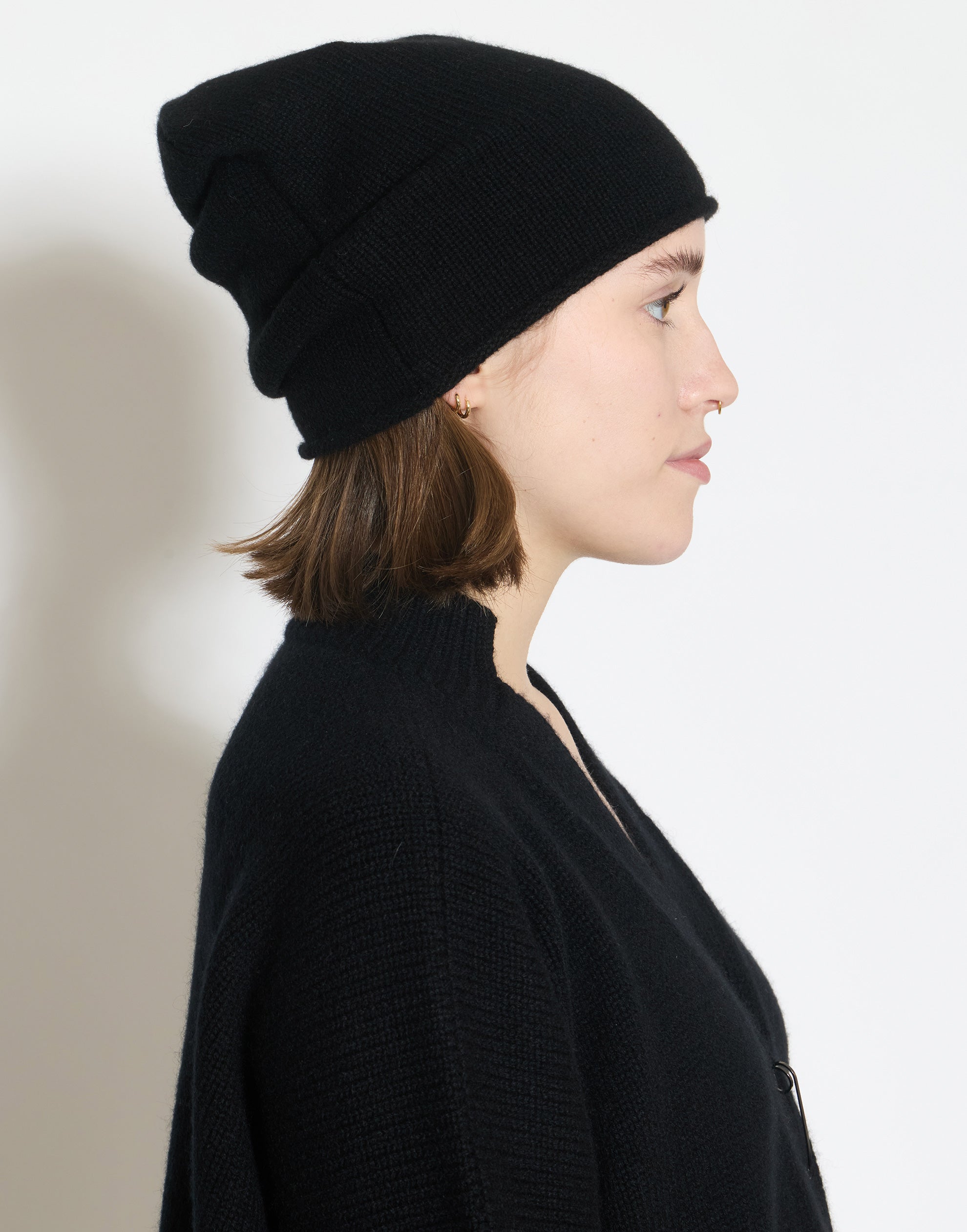 Black Cashmere Beanie