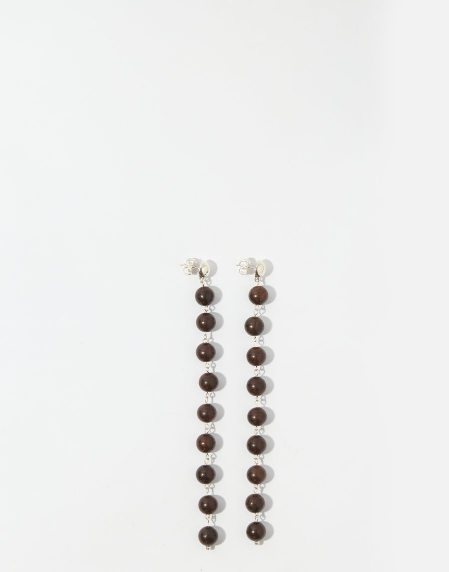 Wood & Silver Edwina Earrings