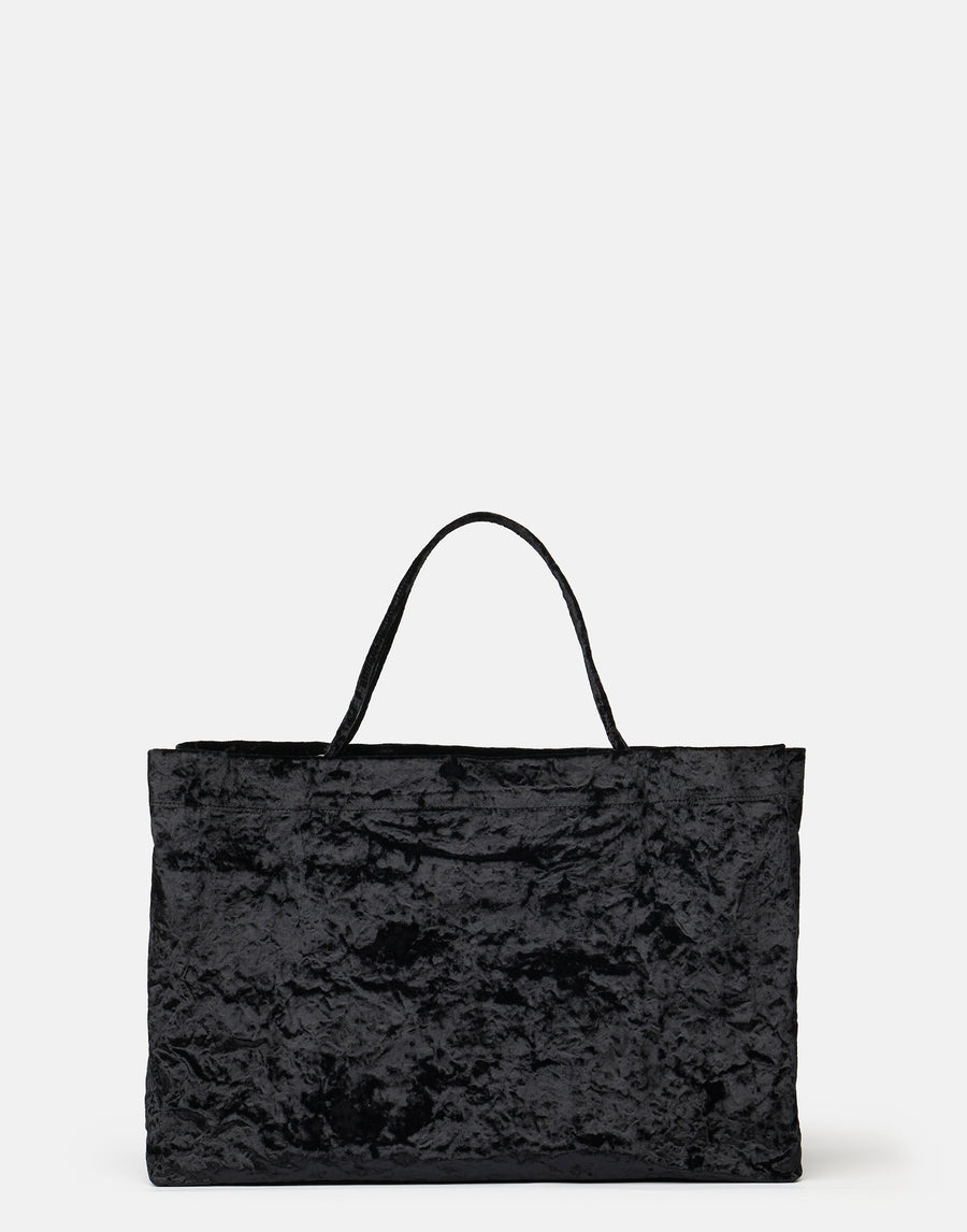 Black Velvet Maxi Tote Bag
