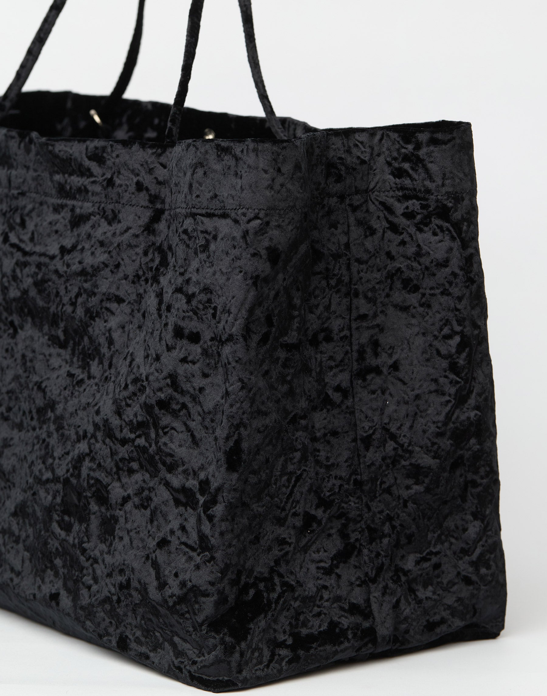 Black Velvet Maxi Tote Bag
