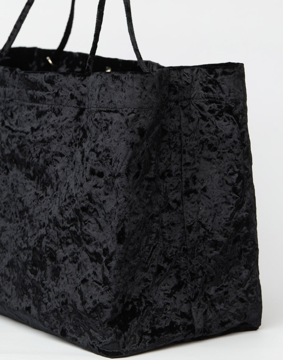 Black Velvet Maxi Tote Bag