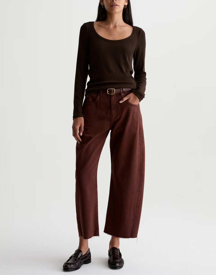 Chestnut High-Rise Hattie Crop Jeans