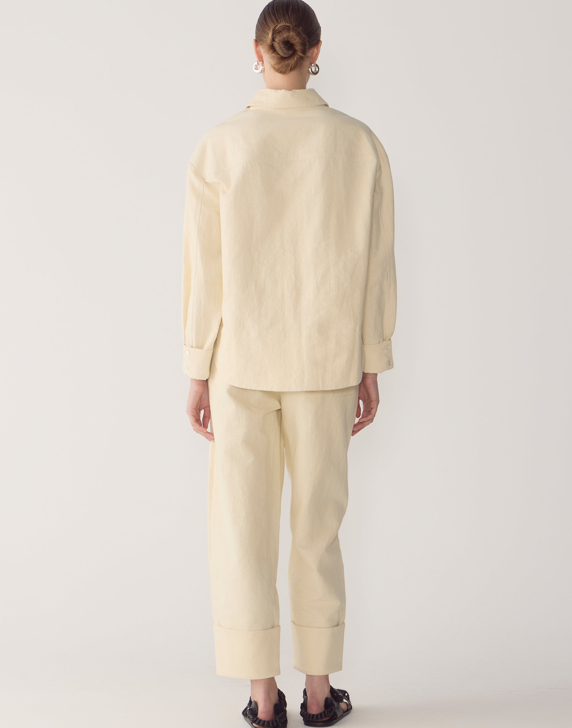 Bone Cotton & Linen Andrea Shirt