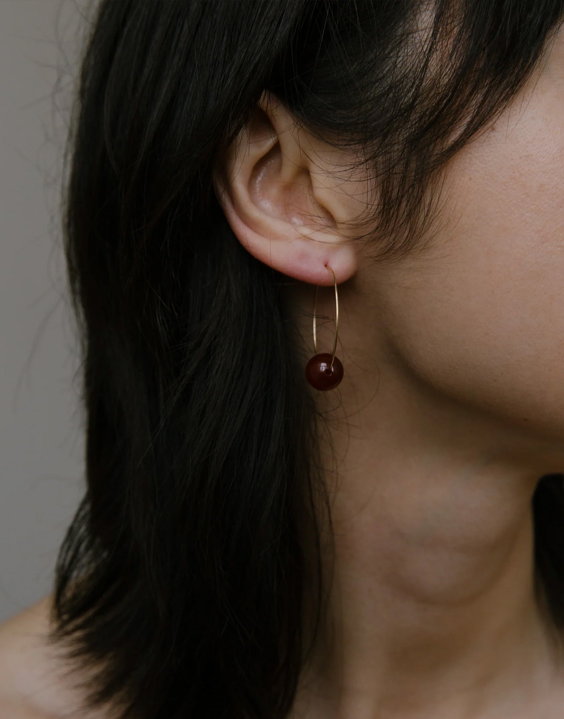 Carnelian & Gold Audrey Earrings