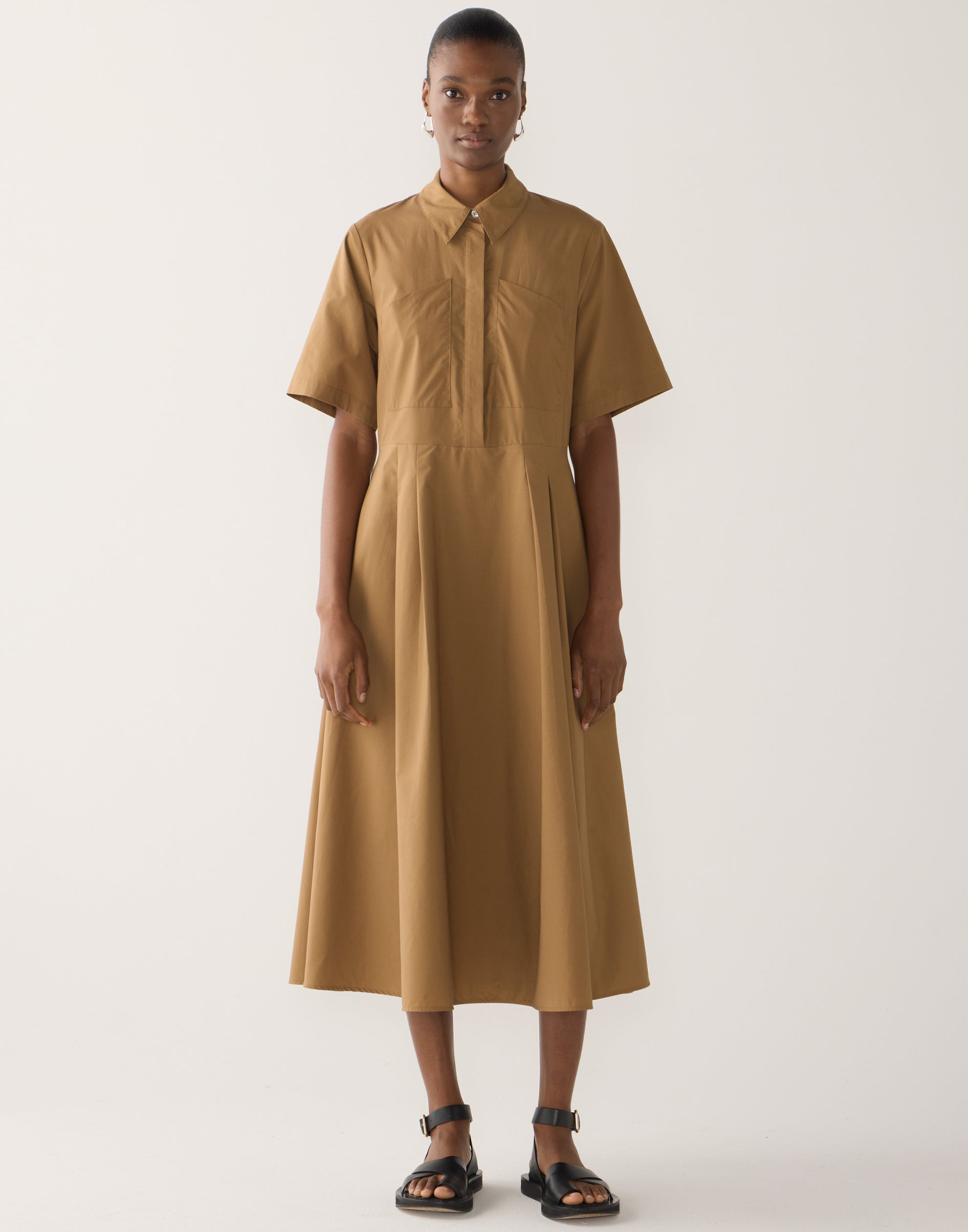 Cocoa Cotton & Tencel Calliope Dress